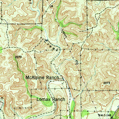 United States Geological Survey Hackberry, TX (1947, 62500-Scale) digital map