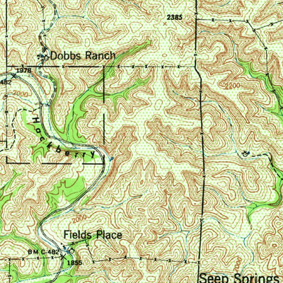 United States Geological Survey Hackberry, TX (1947, 62500-Scale) digital map