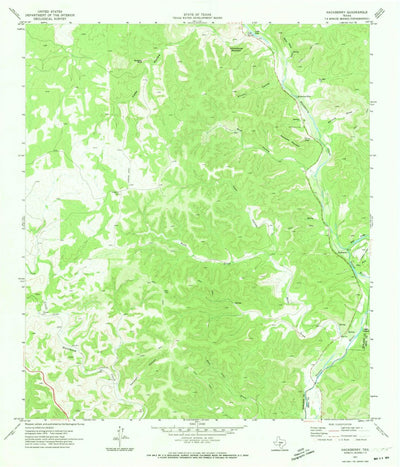 United States Geological Survey Hackberry, TX (1971, 24000-Scale) digital map