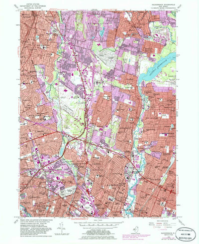 United States Geological Survey Hackensack, NJ (1955, 24000-Scale) digital map