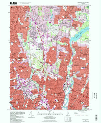 United States Geological Survey Hackensack, NJ (1997, 24000-Scale) digital map