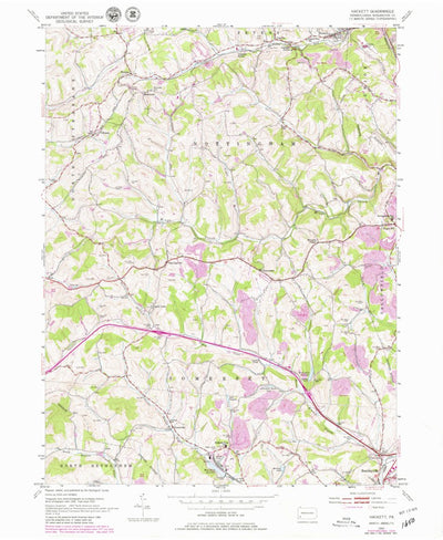 United States Geological Survey Hackett, PA (1953, 24000-Scale) digital map