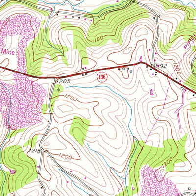 United States Geological Survey Hackett, PA (1953, 24000-Scale) digital map