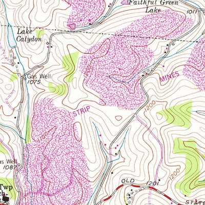 United States Geological Survey Hackett, PA (1953, 24000-Scale) digital map