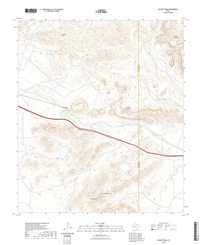 United States Geological Survey Hackett Peak, TX (2022, 24000-Scale) digital map