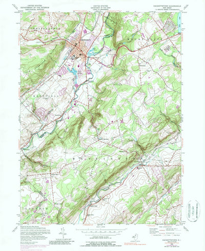 United States Geological Survey Hackettstown, NJ (1953, 24000-Scale) digital map