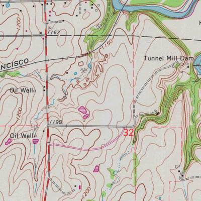 United States Geological Survey Hackney, KS (1965, 24000-Scale) digital map