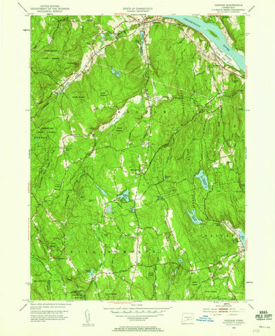United States Geological Survey Haddam, CT (1952, 24000-Scale) digital map