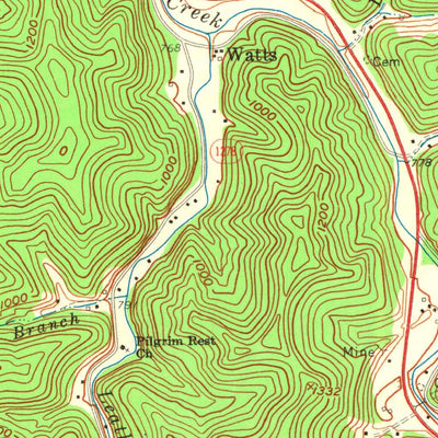 United States Geological Survey Haddix, KY (1972, 24000-Scale) digital map