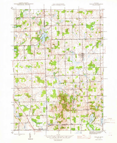 United States Geological Survey Hadley, MI (1945, 24000-Scale) digital map