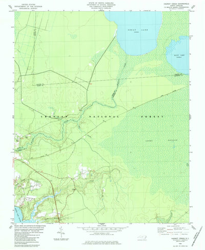 United States Geological Survey Hadnot Creek, NC (1984, 24000-Scale) digital map