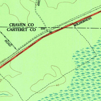 United States Geological Survey Hadnot Creek, NC (1994, 24000-Scale) digital map