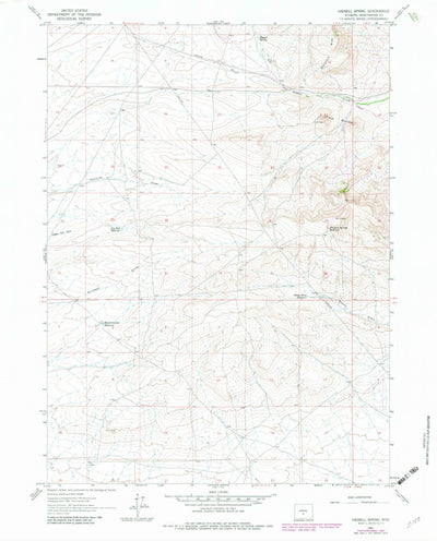 United States Geological Survey Hadsell Spring, WY (1961, 24000-Scale) digital map