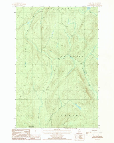 United States Geological Survey Hafey Pond, ME (1987, 24000-Scale) digital map