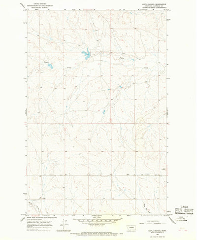 United States Geological Survey Hafla School, MT (1965, 24000-Scale) digital map