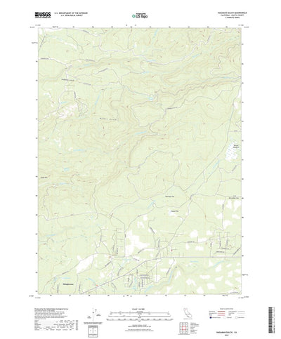 United States Geological Survey Hagaman Gulch, CA (2022, 24000-Scale) digital map