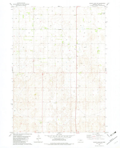 United States Geological Survey Hagan Lake NE, NE (1982, 24000-Scale) digital map
