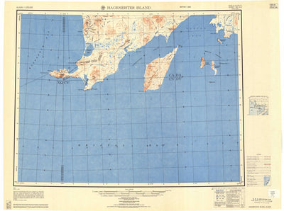 United States Geological Survey Hagemeister Island, AK (1951, 250000-Scale) digital map