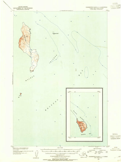 United States Geological Survey Hagemeister Island C-1, AK (1952, 63360-Scale) digital map