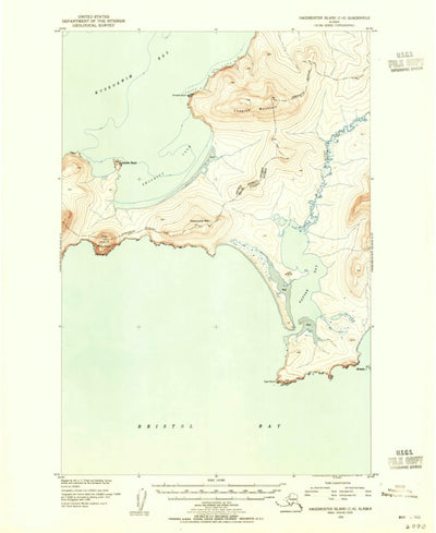 United States Geological Survey Hagemeister Island C-6, AK (1952, 63360-Scale) digital map