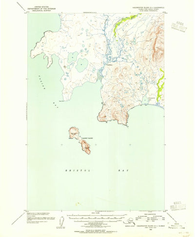United States Geological Survey Hagemeister Island D-1, AK (1952, 63360-Scale) digital map