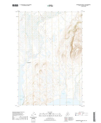 United States Geological Survey Hagemeister Island D-1 NE, AK (2020, 25000-Scale) digital map