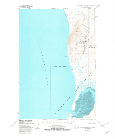 United States Geological Survey Hagemeister Island D-5, AK (1950, 63360-Scale) digital map