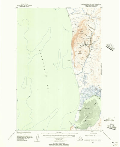 United States Geological Survey Hagemeister Island D-6, AK (1950, 63360-Scale) digital map