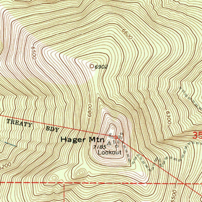 United States Geological Survey Hager Mountain, OR (1968, 24000-Scale) digital map