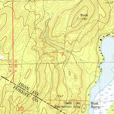 United States Geological Survey Hagerman Lake, MI-WI (1981, 24000-Scale) digital map