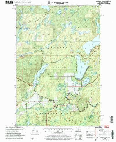 United States Geological Survey Hagerman Lake, MI-WI (1999, 24000-Scale) digital map