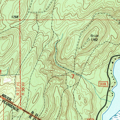 United States Geological Survey Hagerman Lake, MI-WI (1999, 24000-Scale) digital map