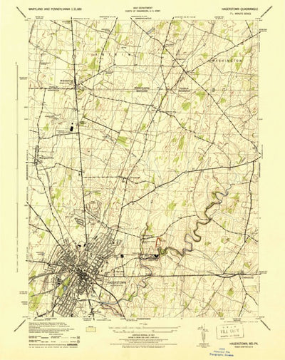United States Geological Survey Hagerstown, MD-PA (1944, 31680-Scale) digital map