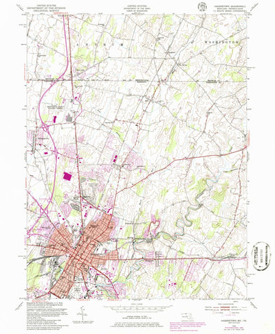 United States Geological Survey Hagerstown, MD-PA (1953, 24000-Scale) digital map