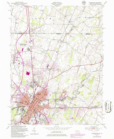 United States Geological Survey Hagerstown, MD-PA (1953, 24000-Scale) digital map