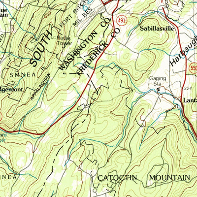 United States Geological Survey Hagerstown, MD-PA-WV (1983, 100000-Scale) digital map
