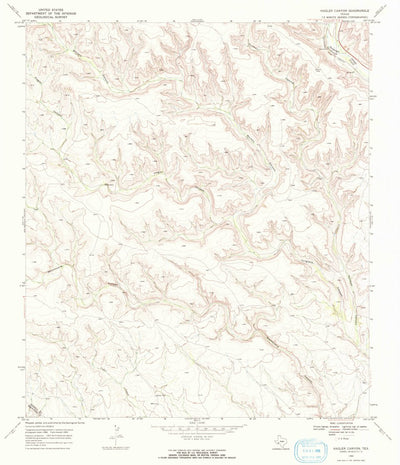 United States Geological Survey Hagler Canyon, TX (1969, 24000-Scale) digital map
