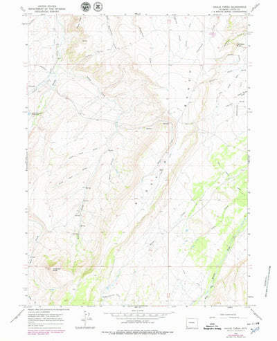 United States Geological Survey Hague Creek, WY (1965, 24000-Scale) digital map