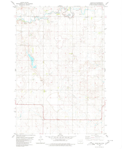United States Geological Survey Hague SE, ND (1980, 24000-Scale) digital map