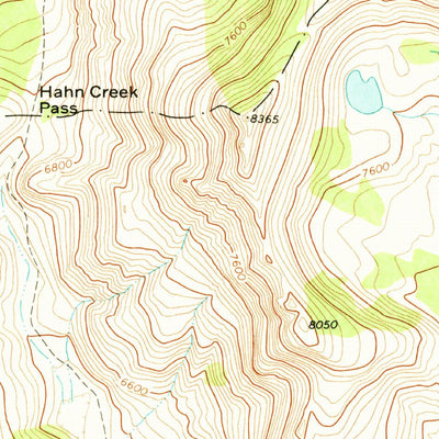 United States Geological Survey Hahn Creek Pass, MT (1970, 24000-Scale) digital map