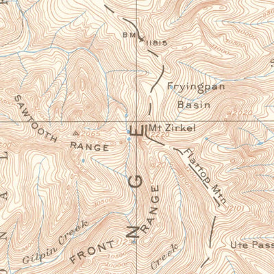 United States Geological Survey Hahns Peak, CO (1911, 125000-Scale) digital map