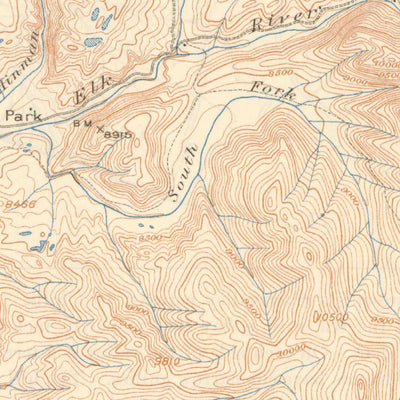 United States Geological Survey Hahns Peak, CO (1913, 125000-Scale) digital map