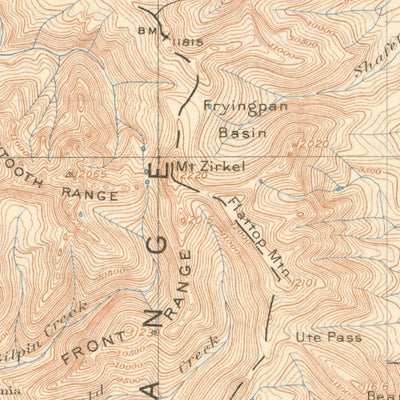 United States Geological Survey Hahns Peak, CO (1913, 125000-Scale) digital map