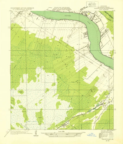 United States Geological Survey Hahnville, LA (1932, 31680-Scale) digital map