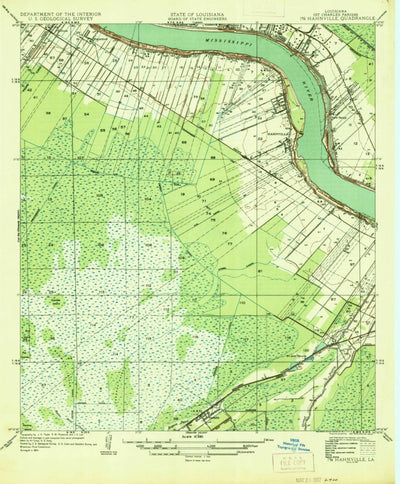 United States Geological Survey Hahnville, LA (1936, 31680-Scale) digital map