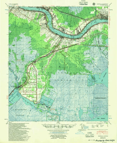 United States Geological Survey Hahnville, LA (1955, 62500-Scale) digital map