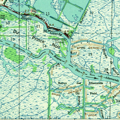 United States Geological Survey Hahnville, LA (1955, 62500-Scale) digital map