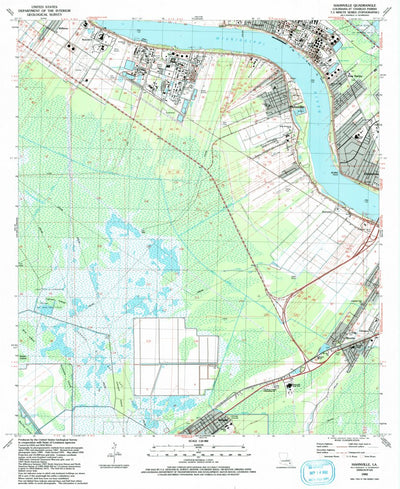 United States Geological Survey Hahnville, LA (1992, 24000-Scale) digital map