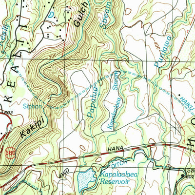 United States Geological Survey Haiku, HI (1992, 24000-Scale) digital map