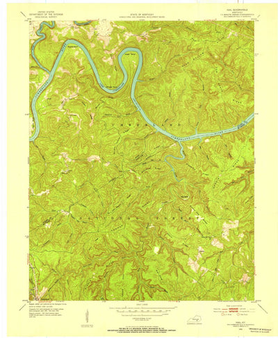 United States Geological Survey Hail, KY (1952, 24000-Scale) digital map